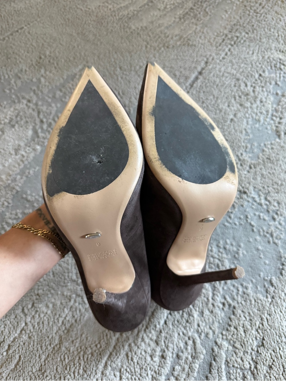 Tony Bianco Pointed Toe Suede leather Pumps heels chocolate Brown 9 - Picture 9 of 11